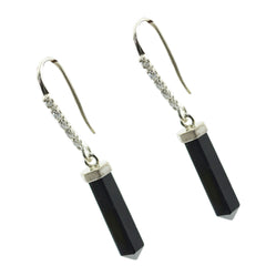 Haruka Black Dangle Earrings for Everyday Elegance
