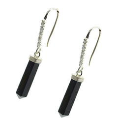 Haruka Black Dangle Earrings for Everyday Elegance