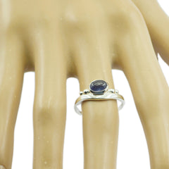 Haruka Blue Solitaire Ring - Unique Gemstone Jewelry