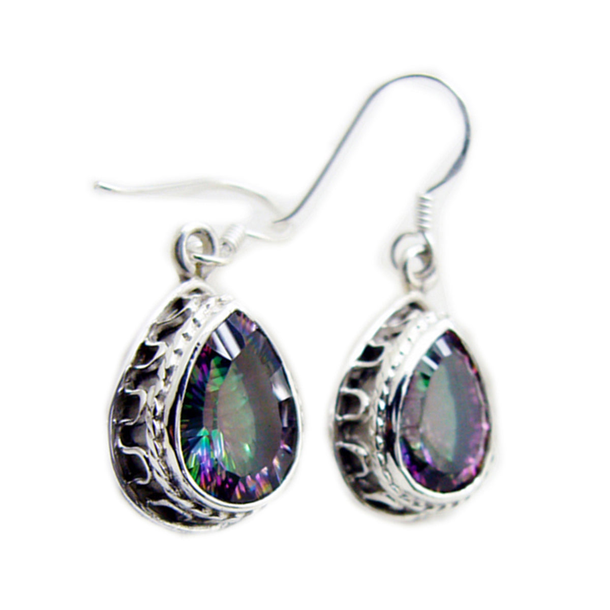 Haruka Classic Earrings with Colorful Teardrop Design Mystic Quartz multicolor Dangle