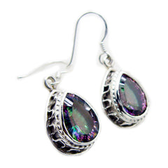 Haruka Classic Earrings with Colorful Teardrop Design