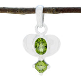 Hazel Green Pendant Jewelry by Hazel - Silver Gemstone Charm Peridot Green Green