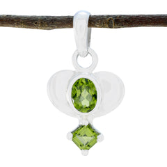 Hazel Green Pendant Jewelry by Hazel - Silver Gemstone Charm Peridot Green Green