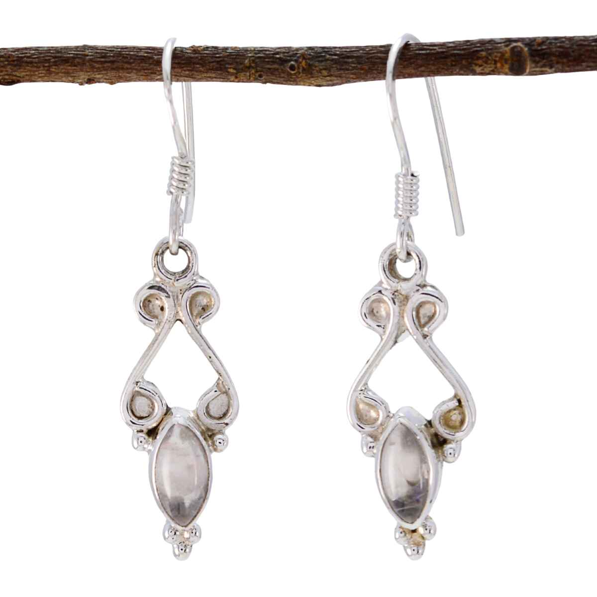 Hazel Pink Dangle Earrings for Everyday Glam Rose Quartz Pink Dangle