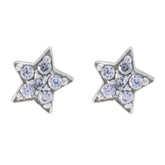 Hazel White Stud Earrings for Everyday Glam Cubic Zirconia White Stud