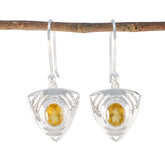 Hazel Yellow Dangle Earrings for Everyday Glam Citrine Yellow Dangle