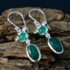 Hina Green Gemstone Earrings with Elegant Design