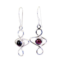 Hina Red Solitaire Earrings for Everyday Glamour Garnet Red Dangle