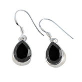 Hye-jin Black Solitaire Earrings for Every Occasion Black Onyx Black Dangle