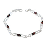 Ida Joy Red Links Bracelet for Everyday Elegance Garnet Red