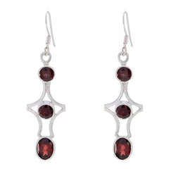 Ida Red Featherlight Earrings for Stylish Everyday Wear Garnet Red Dangle