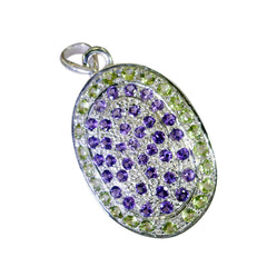 Mathilde Indian Fashion Jewelry Pendant with Gemstones