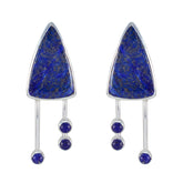Isabella Blue Stud Earrings for Stylish Glam Lapis Lazuli Blue Stud