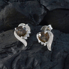 Isabella Brown Stud Earrings for Stylish Elegance