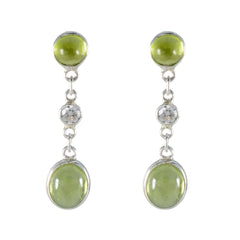 Isabella Green Stud Earrings for Everyday Glam Peridot Green Stud