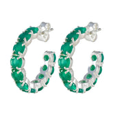 Isabella Green Stud Earrings for Everyday Glam Green Onyx Green Stud