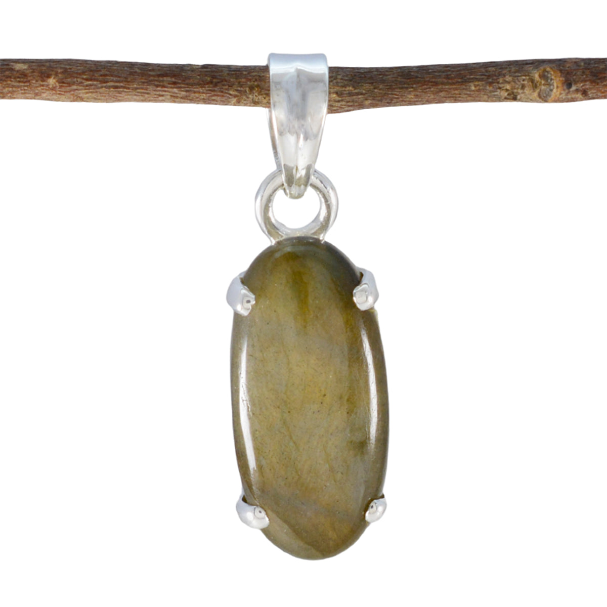 Isabella Grey Pendant - Elegant Gemstone Jewelry Labradorite Grey Grey