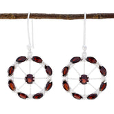 Isabella Red Dangle Earrings for Everyday Elegance Garnet Red Dangle