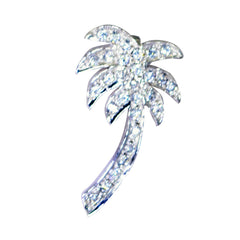 Isabella White Pendant Jewelry Palm Tree Charm