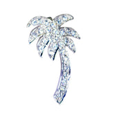 Isabella White Pendant Jewelry Palm Tree Charm White CZ White White