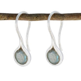 Isabelle Grey Gemstone Earrings for Everyday Elegance Labradorite Gray Dangle