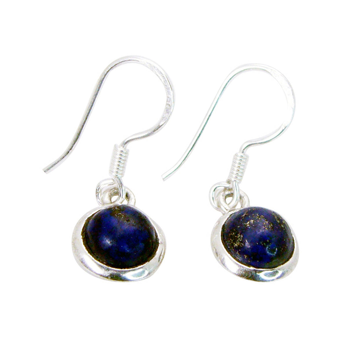 Isadora Blue Solitaire Earrings - Stylish Gemstone Jewelry Lapis Lazuli Blue Dangle
