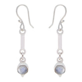Isadora White Dangle Earrings for Chic Fashion Rainbow Moonstone White Dangle