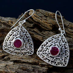 Isla Red Solitaire Earrings for Stylish Everyday Wear