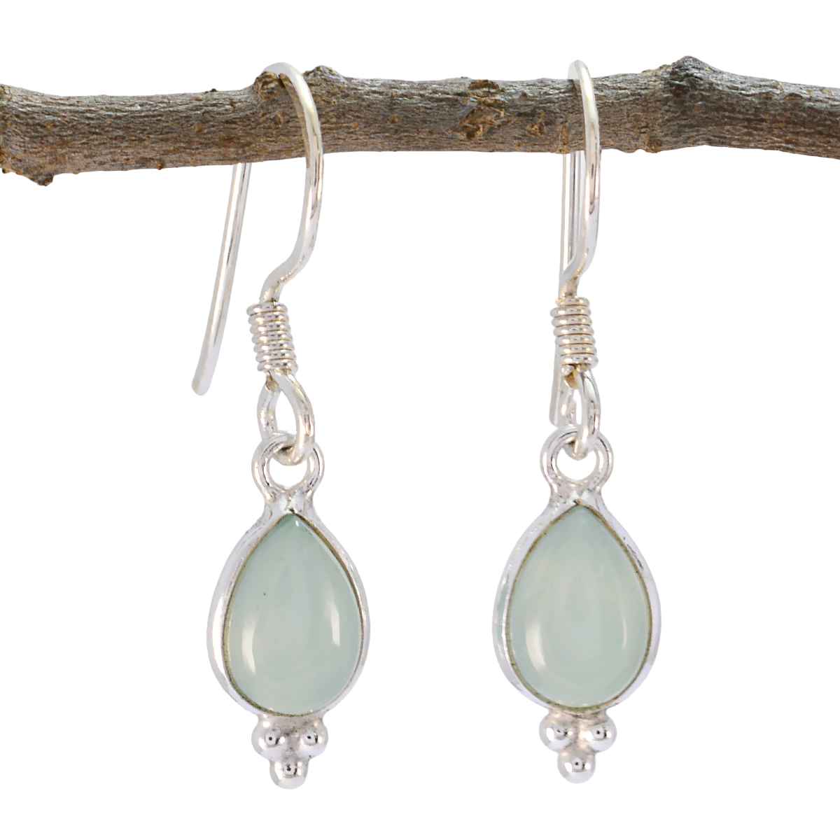 Ivana Blue Dangle Earrings for Everyday Glam Chalcedony Blue Dangle