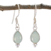 Ivana Blue Dangle Earrings for Everyday Glam Chalcedony Blue Dangle