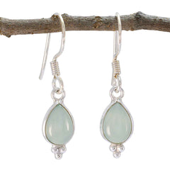 Ivana Blue Dangle Earrings for Everyday Glam Chalcedony Blue Dangle