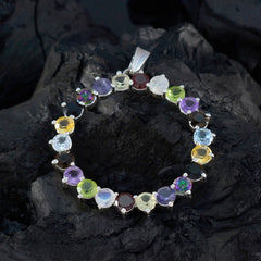 Ivana Gemstone Jewelry Multicolor Circle Pendant