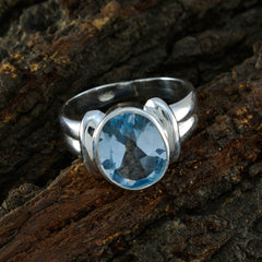 Ivy Boho Blue Solitaire Ring for Everyday Elegance