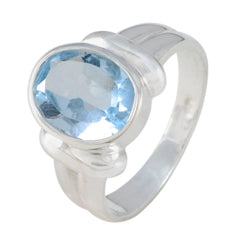 Ivy Boho Blue Solitaire Ring for Everyday Elegance