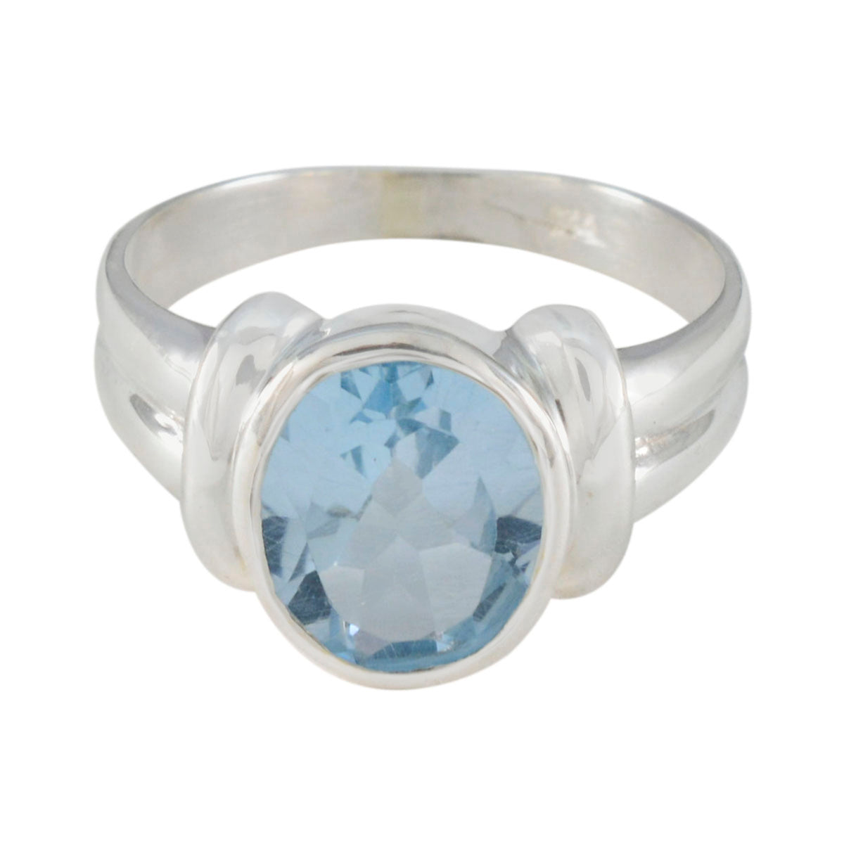Ivy Boho Blue Solitaire Ring for Everyday Elegance Blue Topaz Blue