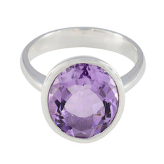 Ivy Ethnic Purple Solitaire Ring Sterling Silver Gemstone