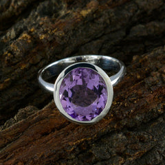 Ivy Ethnic Purple Solitaire Ring Sterling Silver Gemstone