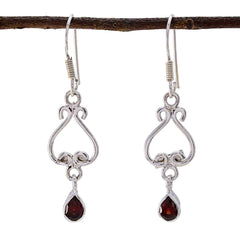 Ivy Red Dangle Earrings for Everyday Glam Garnet Red Dangle