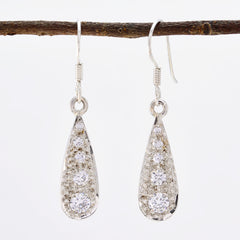 Ivy White Dangle Earrings for Glamorous Occasions