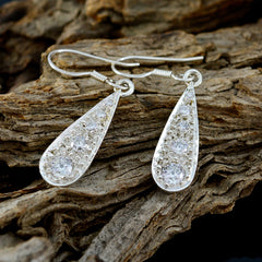 Ivy White Dangle Earrings for Glamorous Occasions