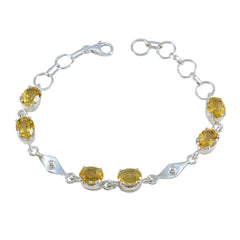 Ellie Gift Slim Yellow Links Bracelet Citrine Yellow