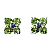 Ivy Green Stud Earrings for Everyday Glam Peridot Green Stud
