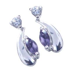 Julieta Purple Stud Earrings - Chic Glam for Every Occasion