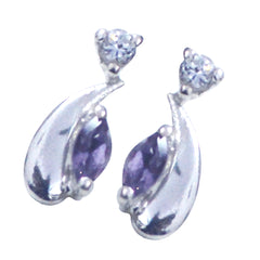 Julieta Purple Stud Earrings - Chic Glam for Every Occasion
