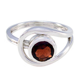 Zoe Luxurious Red Solitaire Ring for Glam Looks Garnet Red