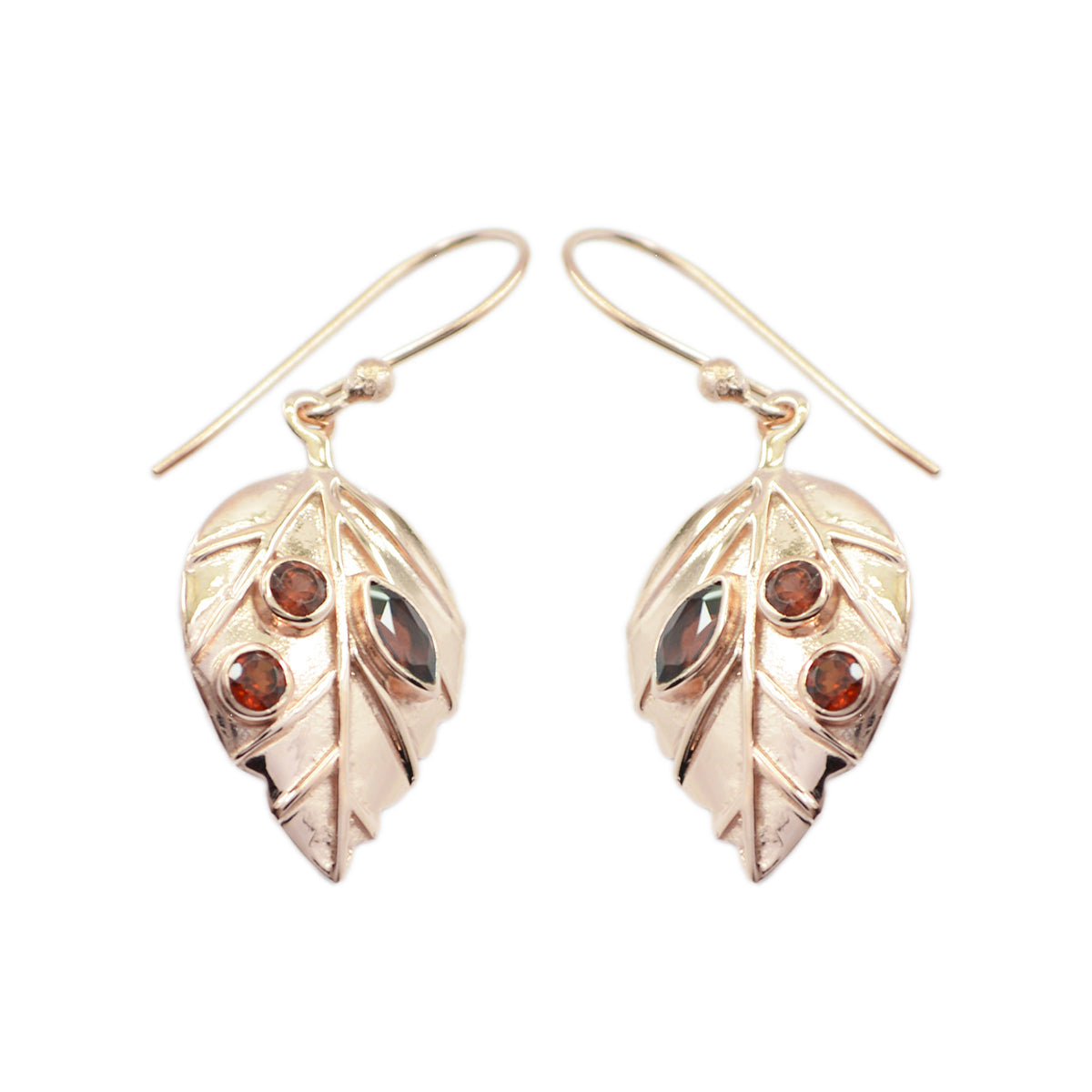 Isabel Red Feather Dangle Earrings for Chic Style Garnet Red Dangle