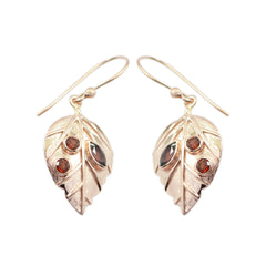 Isabel Red Feather Dangle Earrings for Chic Style Garnet Red Dangle