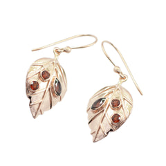 Isabel Red Feather Dangle Earrings for Chic Style