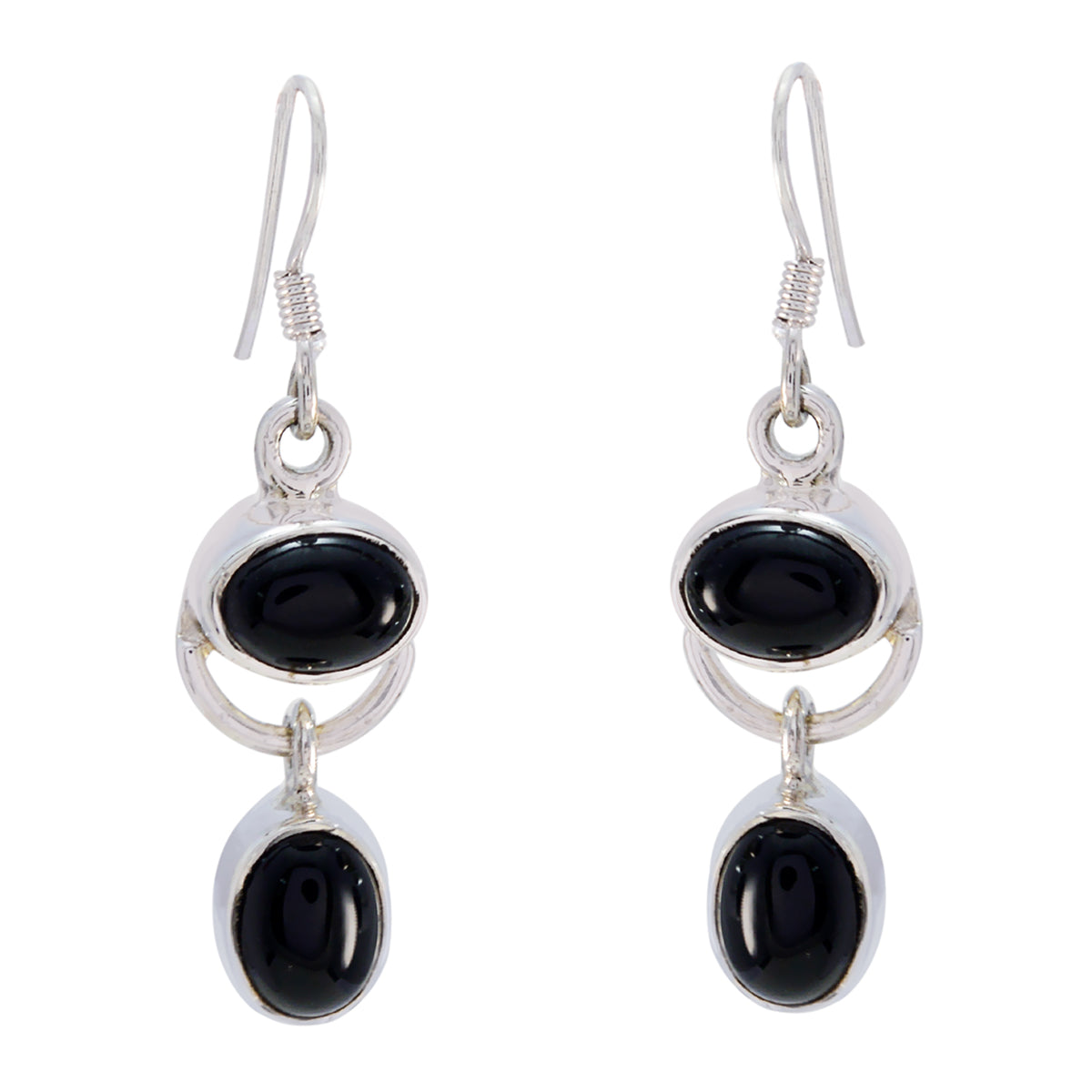 Joaquina Black Dangle Earrings for Everyday Glam Black Onyx Black Dangle