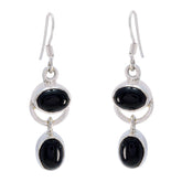 Joaquina Black Dangle Earrings for Everyday Glam Black Onyx Black Dangle